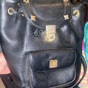 MCM Mini Leather Backpack